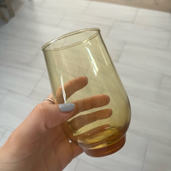 Vintage Set of 4 Libbey Golden Amber Tempo Glasses - Picture 3 of 4